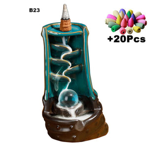 Waterfall Incense Burner With 10Cones