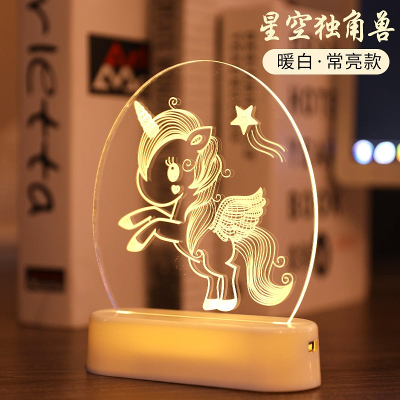 3D LED Night Light for Home Decor, Home Furnishing, Homeware, lamp, night lamp, night light, Baby Room etc.