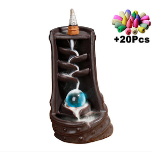 Waterfall Incense Burner With 10Cones