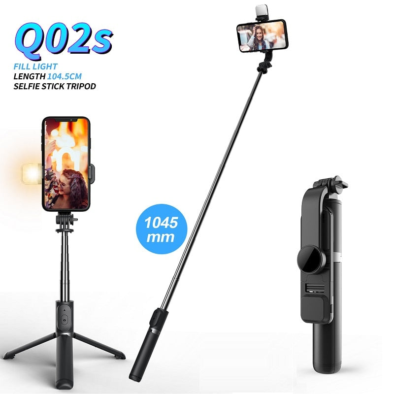 Wireless bluetooth selfie stick.