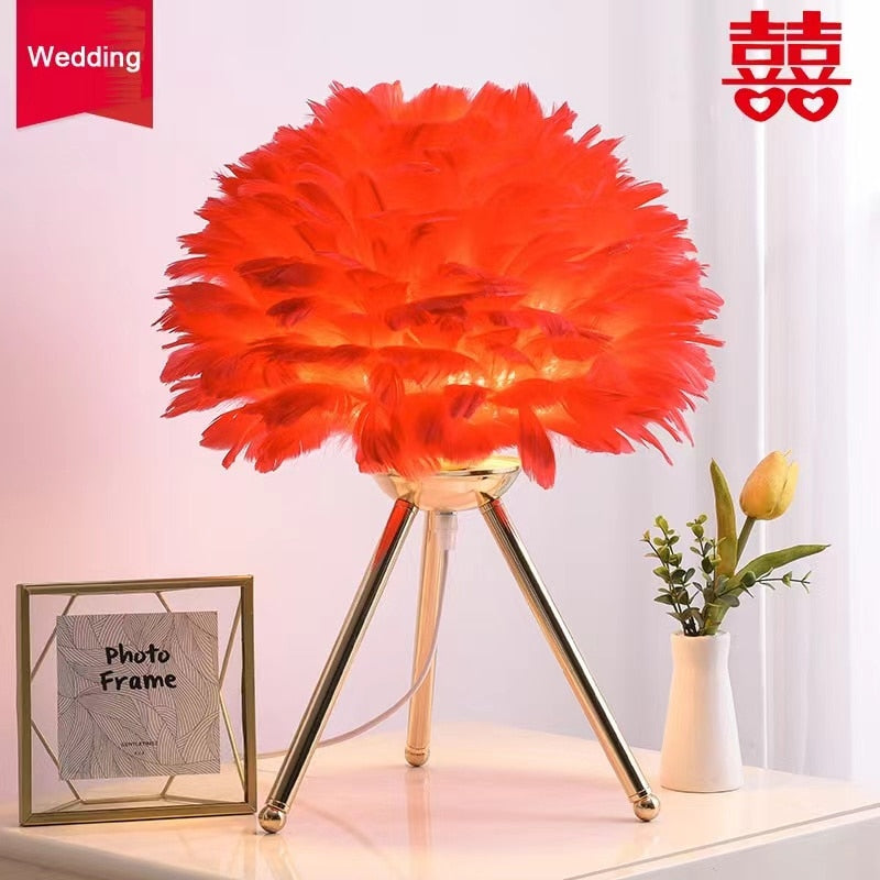 Brauer Feather Bedroom Table Lamp