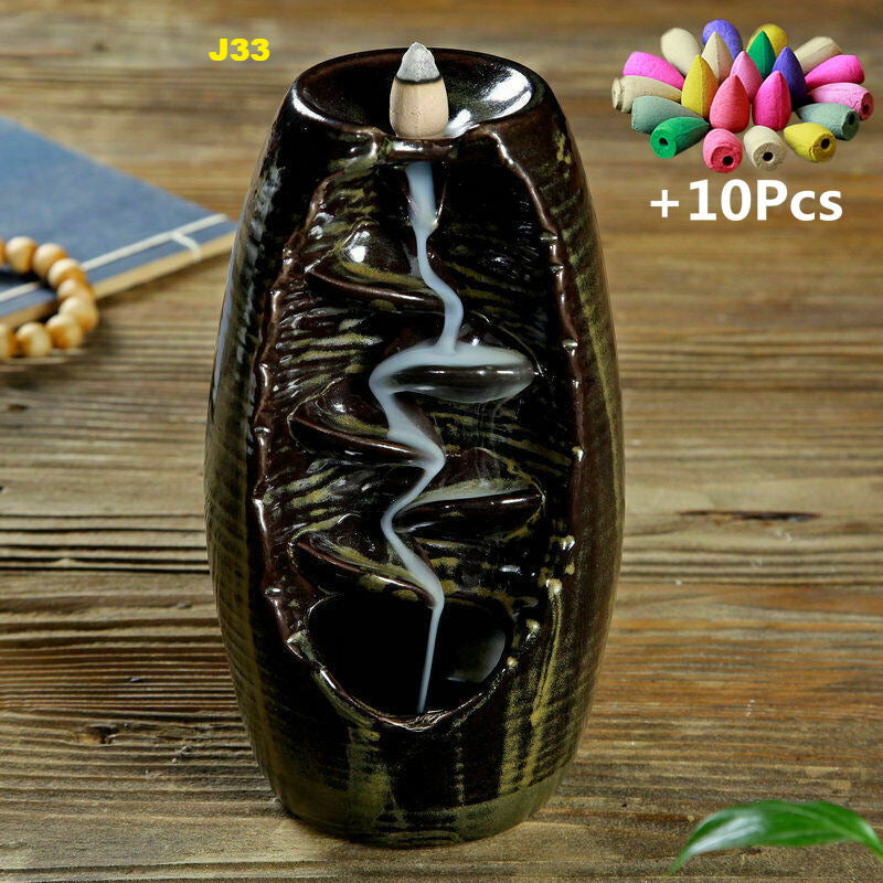 Waterfall Incense Burner With 10Cones