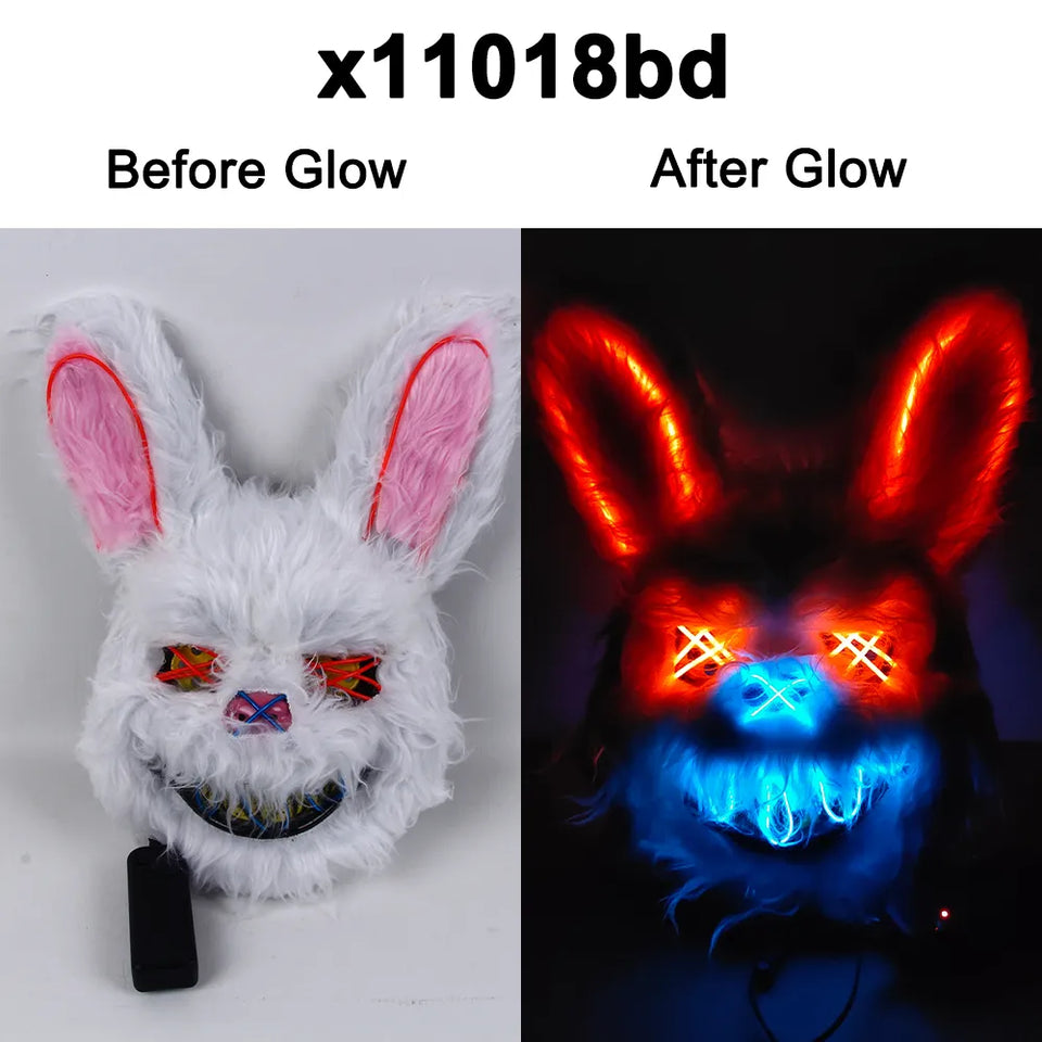 Masquerade LED Halloween Bunny Mask