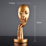 Modern Abstract Human Face Art Statue