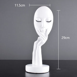 Modern Abstract Human Face Art Statue