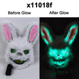 Masquerade LED Halloween Bunny Mask