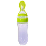 Safe Useful Silicone Baby Bottle With Spoon