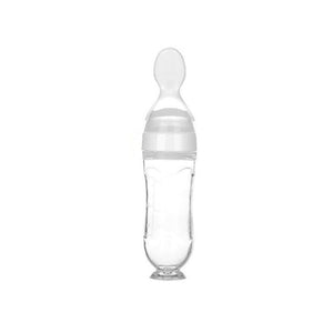 Safe Useful Silicone Baby Bottle With Spoon