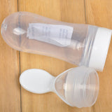 Safe Useful Silicone Baby Bottle With Spoon