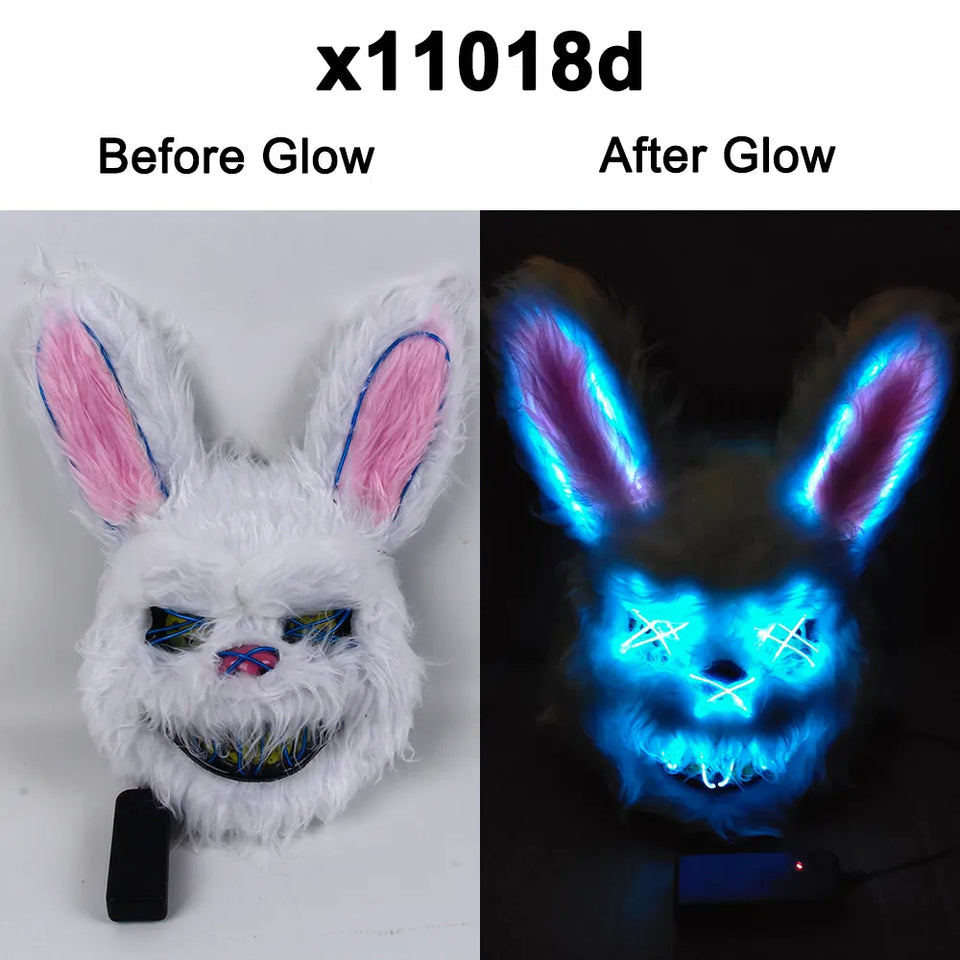 Masquerade LED Halloween Bunny Mask