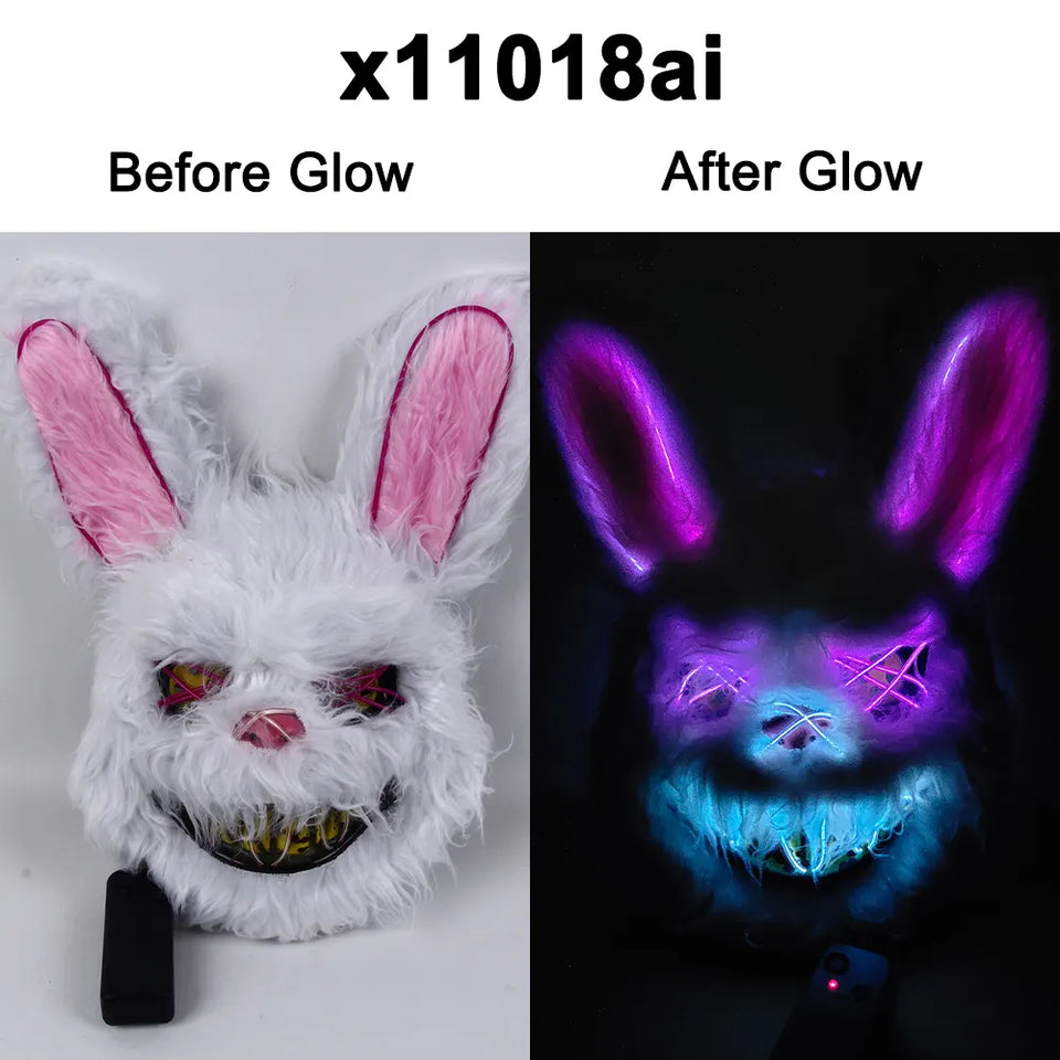 Masquerade LED Halloween Bunny Mask