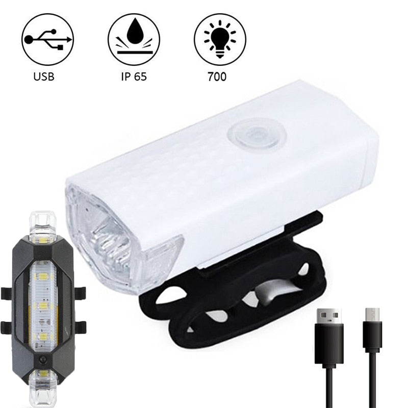 Bicycle Front Light USB Charging Highlight Headlight