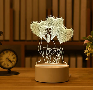 3D LED Night Light for Home Decor, Home Furnishing, Homeware, lamp, night lamp, night light, Baby Room etc.