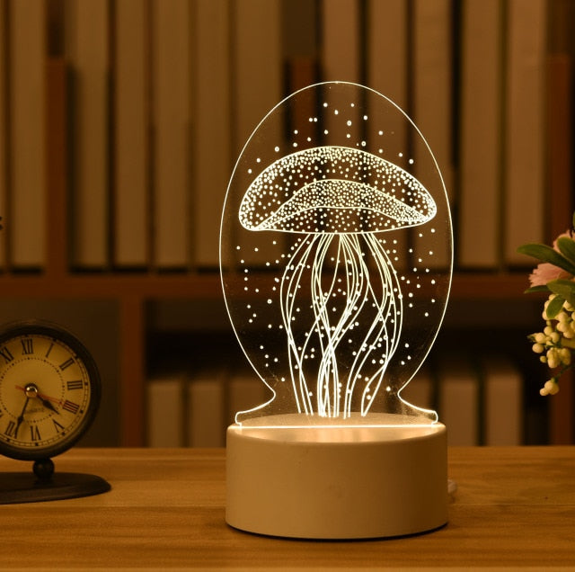 3D LED Night Light for Home Decor, Home Furnishing, Homeware, lamp, night lamp, night light, Baby Room etc.