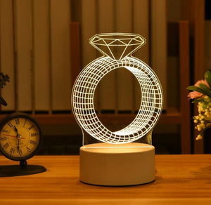 3D LED Night Light for Home Decor, Home Furnishing, Homeware, lamp, night lamp, night light, Baby Room etc.