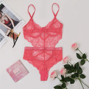 Ellolace Bodysuit Women Lace Sexy