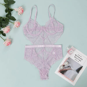 Ellolace Bodysuit Women Lace Sexy