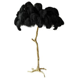 Nordic LED Ostrich Feather Floor Lamp