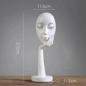 Modern Abstract Human Face Art Statue