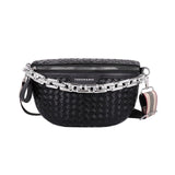 Elegant Plaid leather Waist Bag